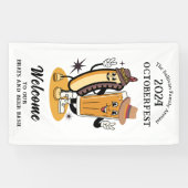 Oktoberfest Brands und Bierfall-Party Retro Banner (Horizontal)