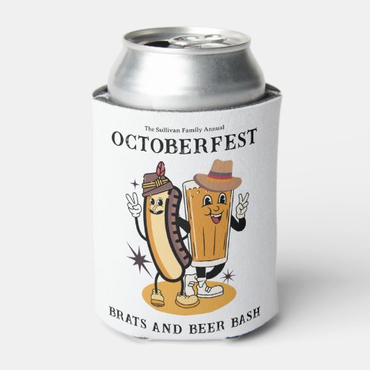 Oktoberfest Brands und Bierfall-Party Retro Dosenkühler (Kanne Vorderseite)