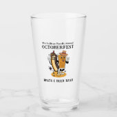 Oktoberfest Brands und Bierfall-Party Retro Glas (Vorderseite)