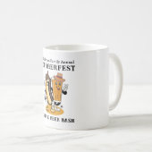 Oktoberfest Brands und Bierfall-Party Retro Kaffeetasse (VorderseiteRechts)