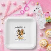 Oktoberfest Brands und Bierfall-Party Retro Pappteller (Party)