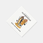 Oktoberfest Brands und Bierfall-Party Retro Serviette (Ecke)