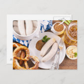 Oktoberfest breakfast postkarte (Vorne/Hinten)