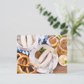 Oktoberfest breakfast postkarte (Stehend Vorderseite)