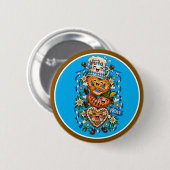 Oktoberfest Cartoonfiguren Button (Vorne & Hinten)