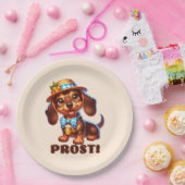 Oktoberfest Dachshund Prost! Pappteller (Party)