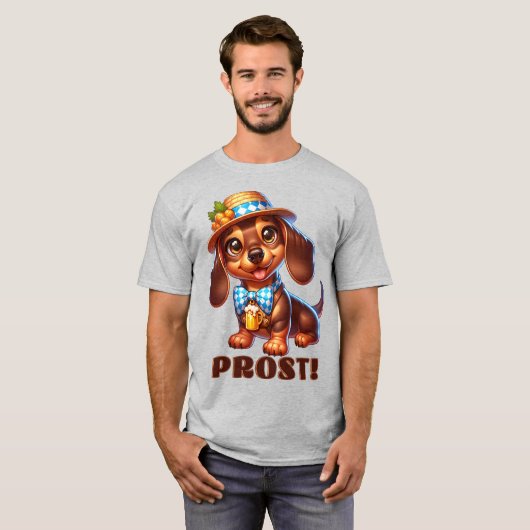Oktoberfest Dachshund Prost! T-Shirt (Vorne ganz)