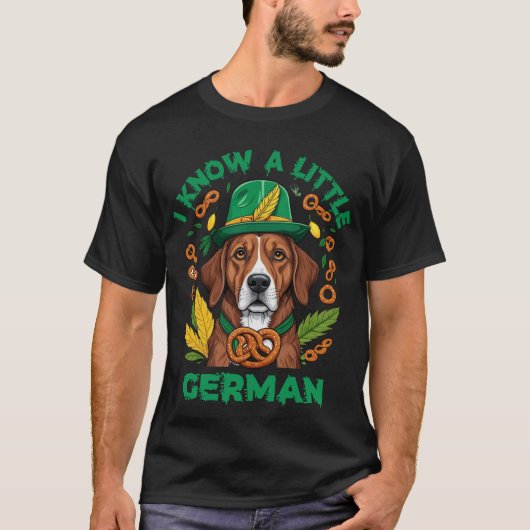 Oktoberfest Dackel I Know Kleiner deutscher Hund T-Shirt (Vorderseite)