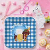 Oktoberfest-Dackel Pappteller (Party)