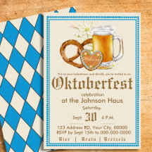 Oktoberfest Deutsche Bierparty-Einladung