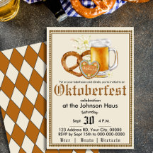 Oktoberfest Deutsche Bierparty-Einladung