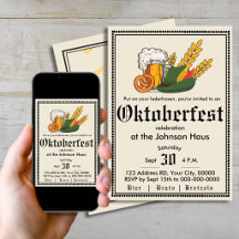 Oktoberfest Deutsche Bierparty-Einladung