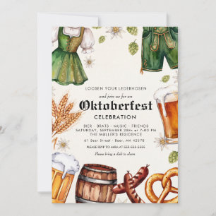 Oktoberfest Deutsche Festival Bier Bayerischer Bre Einladung