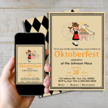 Oktoberfest Deutsche Herbstparty-Einladung