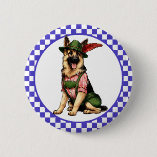 Oktoberfest Deutscher Schäferhund Button