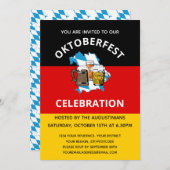 OKTOBERFEST Deutsches Bier-Party Einladung (Vorne/Hinten)