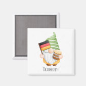 Oktoberfest - Deutschland-Fahne Niedlicher Gnome Magnet (Vorderseite/Rückseite)