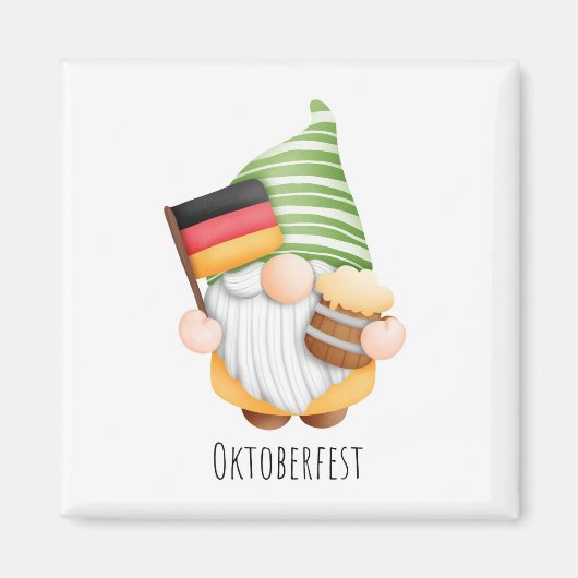 Oktoberfest - Deutschland-Fahne Niedlicher Gnome Magnet (Vorne)