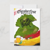 Oktoberfest Deutschland Karte Danke, dass Sie Kart (Vorderseite)