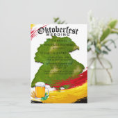 Oktoberfest Deutschland Landkarte Paare Dusche Einladung (Stehend Vorderseite)