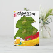 Oktoberfest Deutschland Mao Wedding Einladung (Stehend Vorderseite)