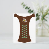 Oktoberfest Dirndl Postkarte (Stehend Vorderseite)