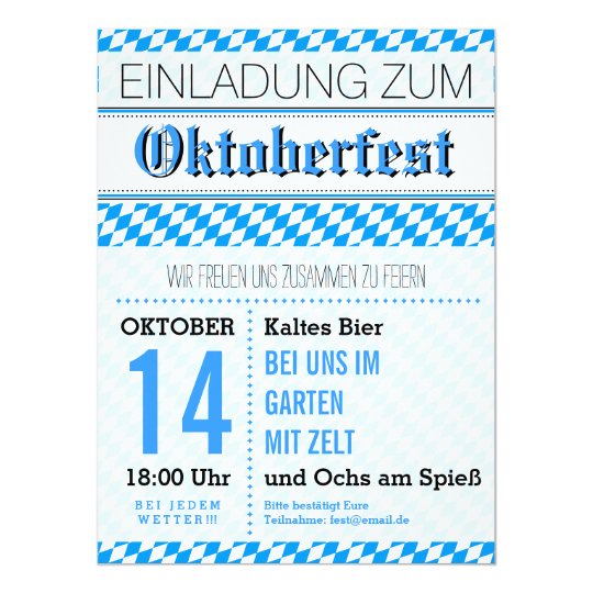 Oktoberfest Einladung Zazzle De