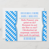 Oktoberfest Einladung (Rückseite)