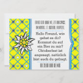 Oktoberfest Einladung (Rückseite)