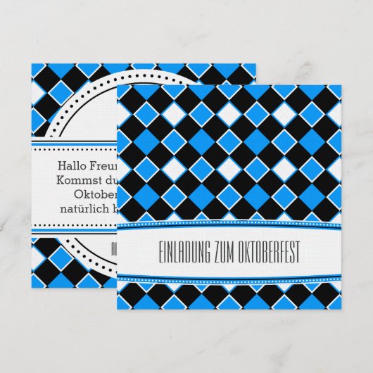 Oktoberfest Einladung (Vorne/Hinten)