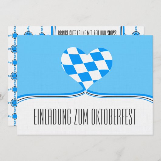 Oktoberfest Einladung (Vorne/Hinten)