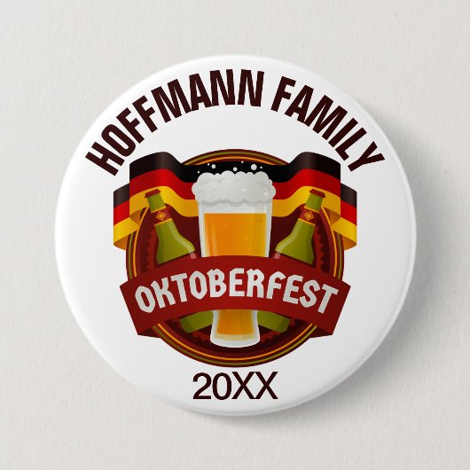 Oktoberfest-Familienfeier Button (Vorderseite)
