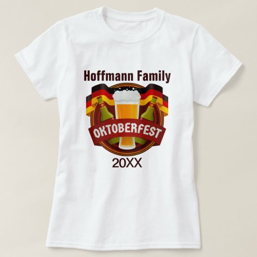 Oktoberfest-Familienfeier T-Shirt (Design vorne)