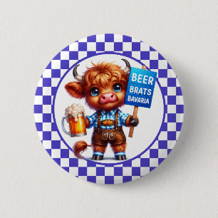 Oktoberfest Highland-Rind Button