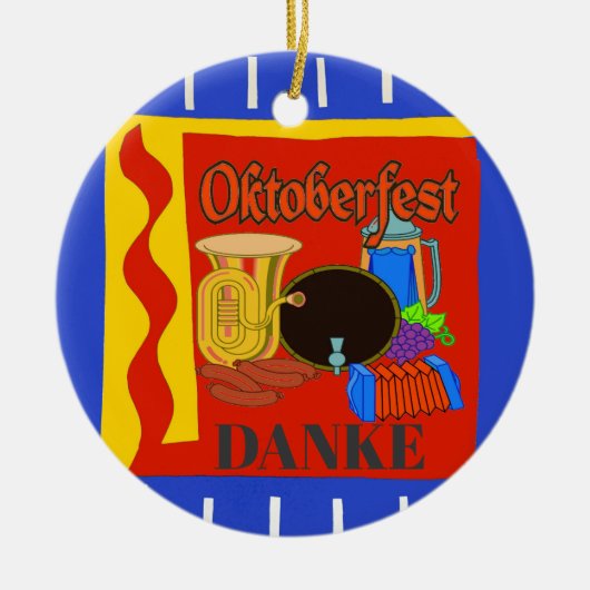Oktoberfest , Hinzufügen, Bearbeiten Keramik Ornament (Vorne)