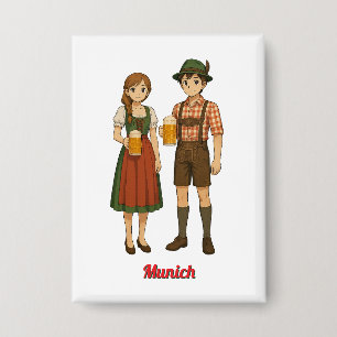 Oktoberfest in München, Deutschland Reise Button