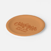 Oktoberfest Jahr Name Brauter Text auf 7" Pappteller (Schrägansicht)