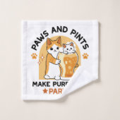 Oktoberfest Katzenpfeifen und Party Badhandtuch Set (Waschlappen)