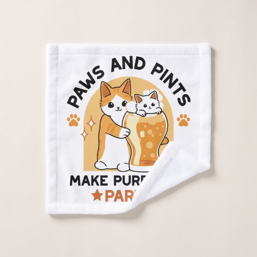 Oktoberfest Katzenpfeifen und Party Badhandtuch Set (Waschlappen)