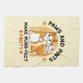 Oktoberfest Katzenpfeifen und Party Geschirrtuch (Horizontal)