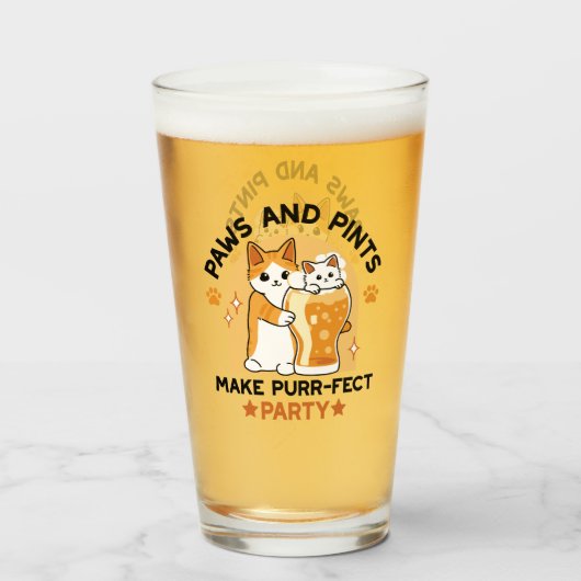 Oktoberfest Katzenpfeifen und Party Glas (Vorne (Gefüllt))