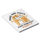 Oktoberfest Katzenpfeifen und Party Notizblock (angewinkelt)