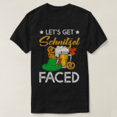 Oktoberfest Lasse Schnitzel Faced Funny Beer Lo T-Shirt (Design vorne)