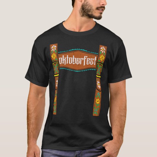 Oktoberfest Lederhosen Kostüme Niedlich Bayern T-Shirt (Vorderseite)