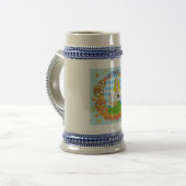 Oktoberfest , Mädchen und Bier Bierglas (Vorderseite Links)