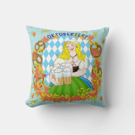 Oktoberfest , Mädchen und Bier Kissen