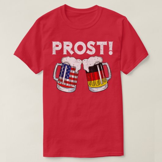 Oktoberfest Männer Frauen Deutscher Flaggenbär T-Shirt (Design vorne)