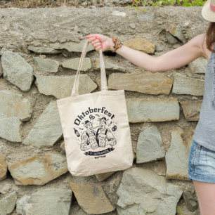 Oktoberfest Männer trinken Bier Tragetasche