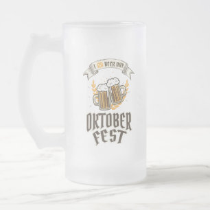 Oktoberfest Mattglas Bierglas