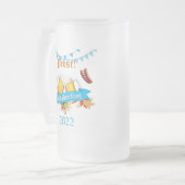 Oktoberfest Mattierte Bier-Tasse Mattglas Bierglas (Vorderseite Links)